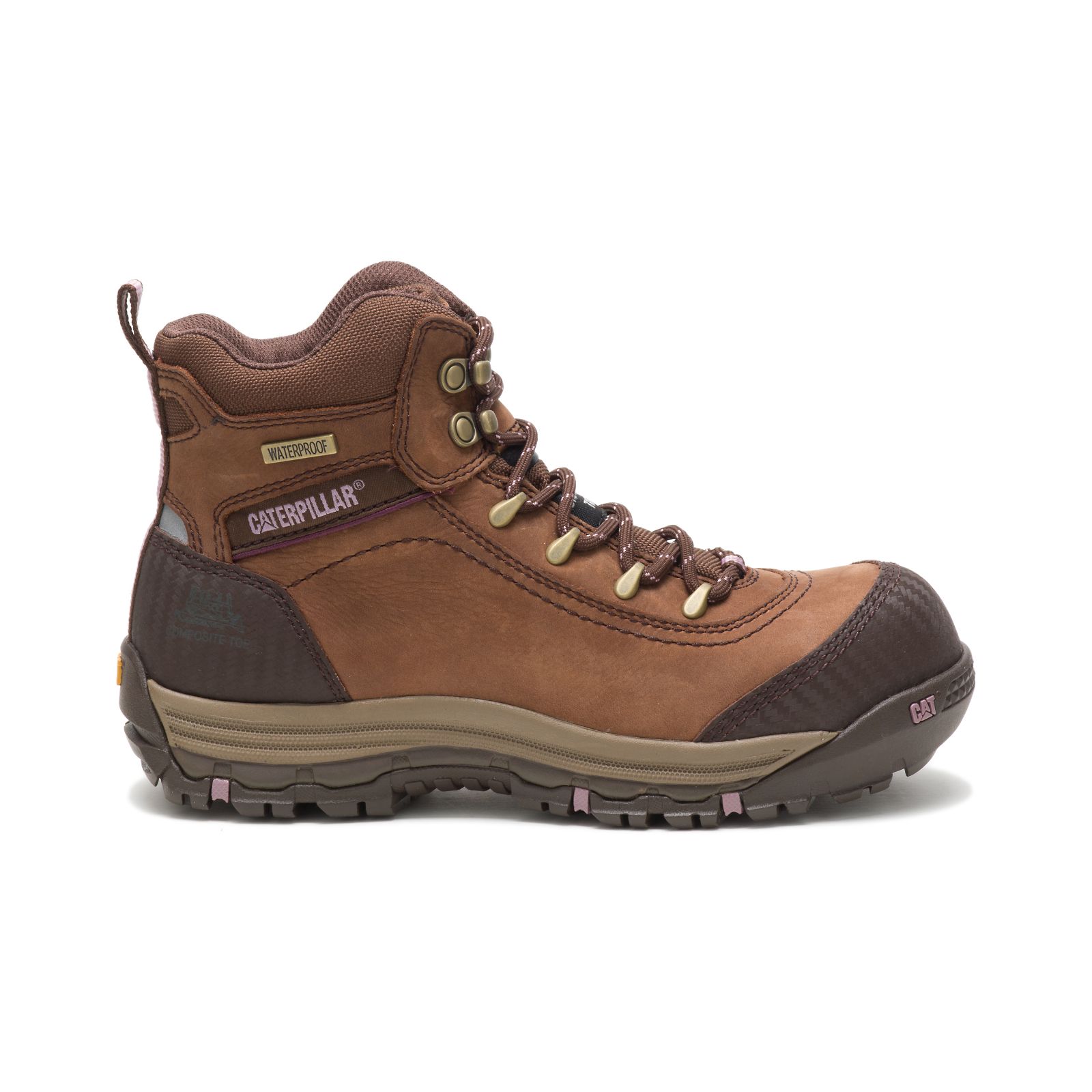 Caterpillar Ally Waterproof Composite Toe Philippines - Womens Work Boots - Brown 10534TUSB